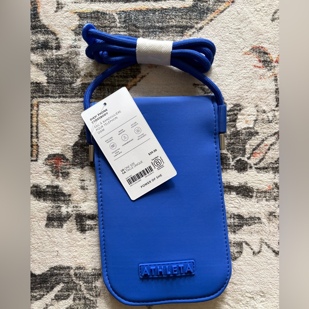 Athleta Blue Diem Phone Crossbody Bag NWT